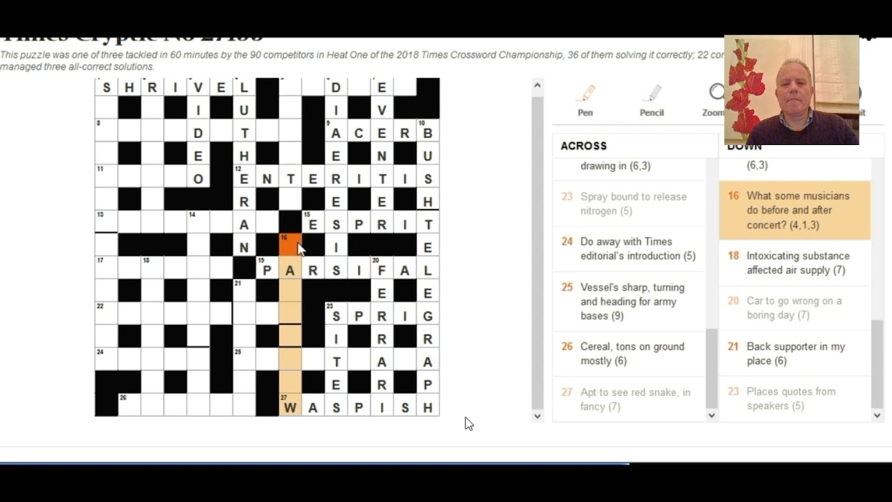 The Ex Champion Tries A Crossword From The First Heat YouTube The Ex Champion Tries A Crossword From The First Heat YouTube