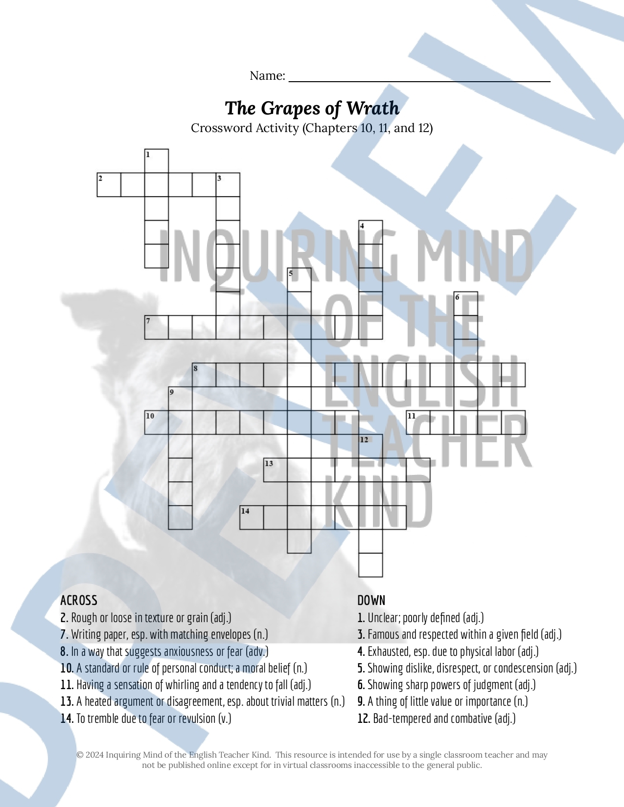 The Grapes Of Wrath Vocabulary Games For Chapters 10 11 And 12 Classful The Grapes Of Wrath Vocabulary Games For Chapters 10 11 And 12 Classful