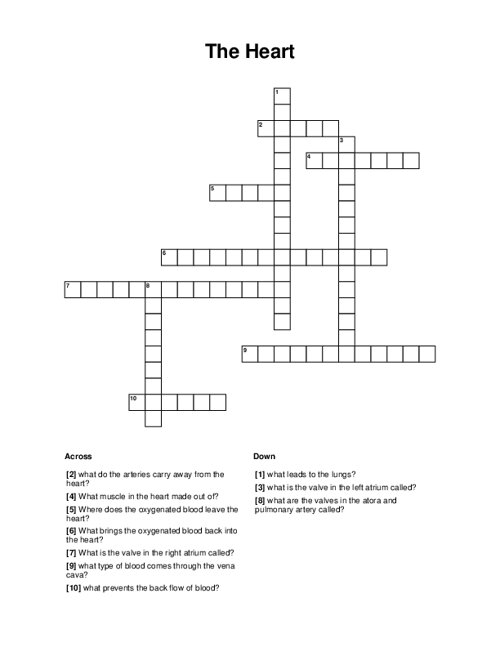 The Heart Crossword Puzzle