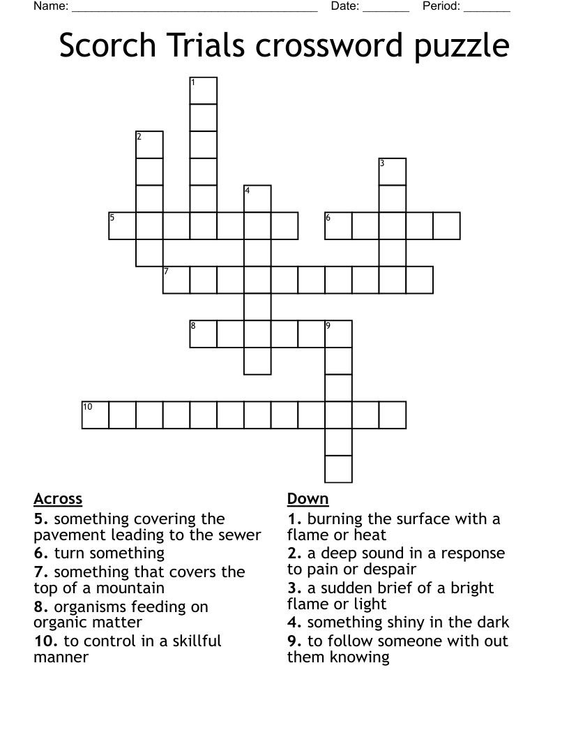 The Outsiders Crossword WordMint