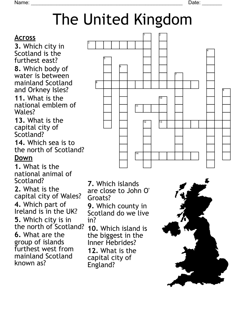 The United Kingdom Crossword WordMint
