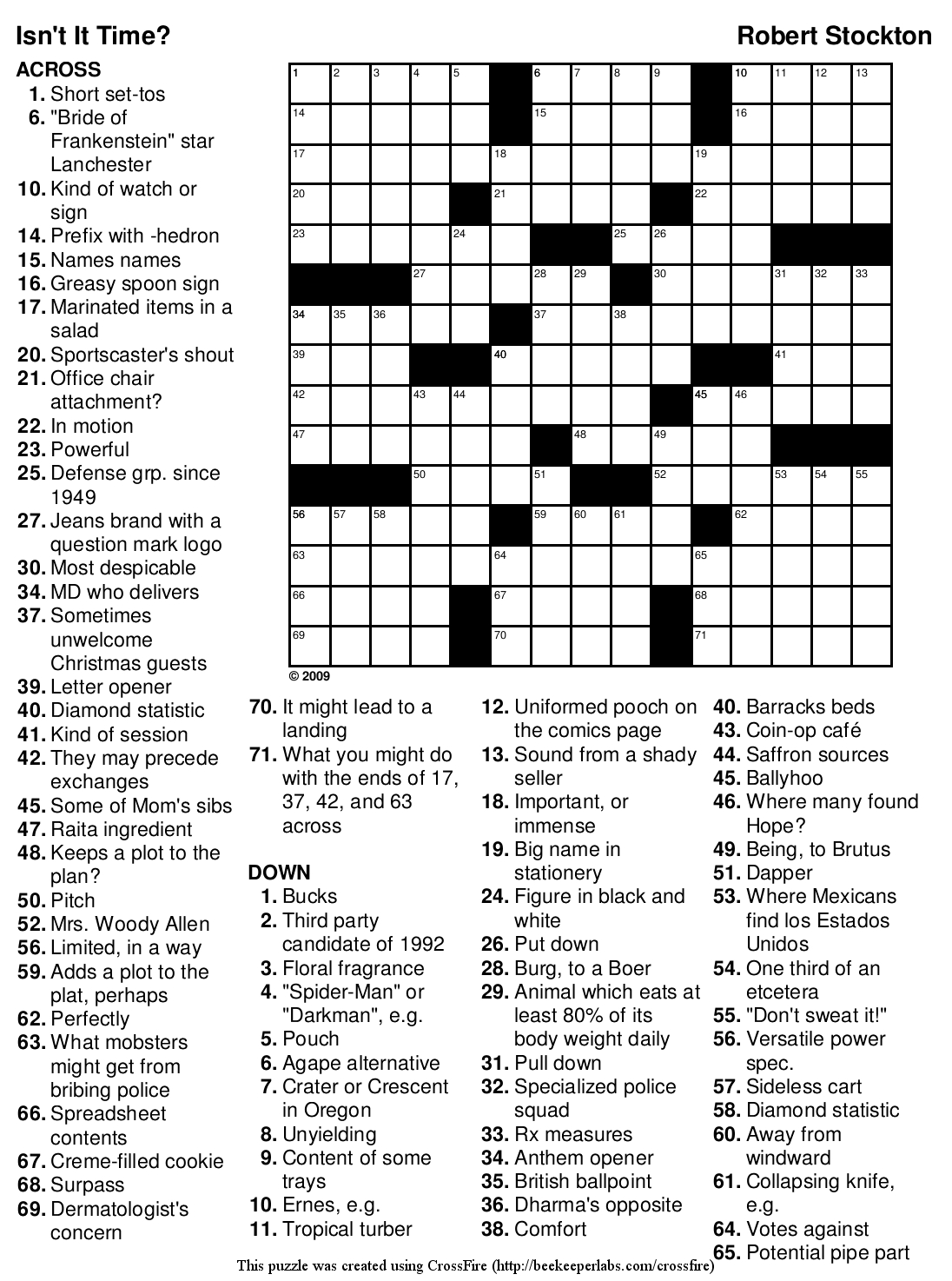 Thomas Joseph Daily Crossword Puzzle Printable Free Printable Crosswords