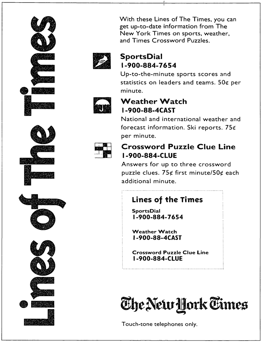 TIL We Used To Have A clue Line You Could Call If You Needed Help With The Crossword Would You Use This If It Existed Today TIL We Used To Have A clue Line You Could Call If You Needed Help With The Crossword Would You Use This If It Existed Today