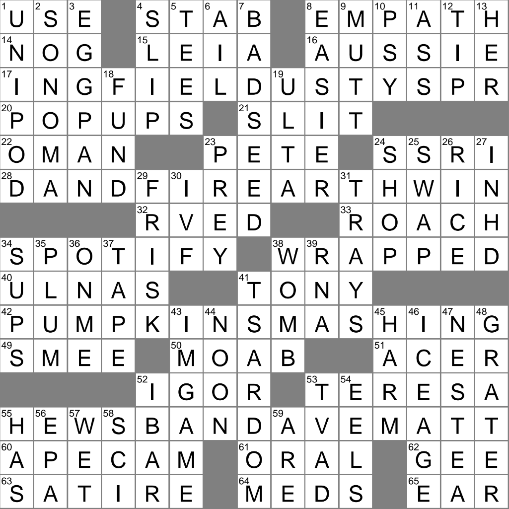 Toured National Parks Perhaps Crossword Clue Archives LAXCrossword