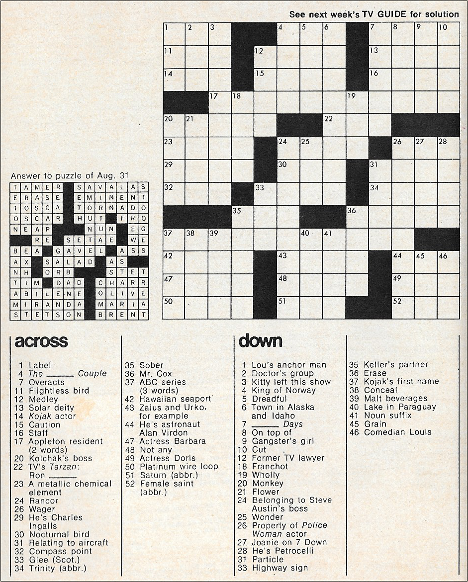Tv Guide Crossword Puzzles Free Printable Emma Crossword Puzzles Tv Guide Crossword Puzzles Free Printable Emma Crossword Puzzles