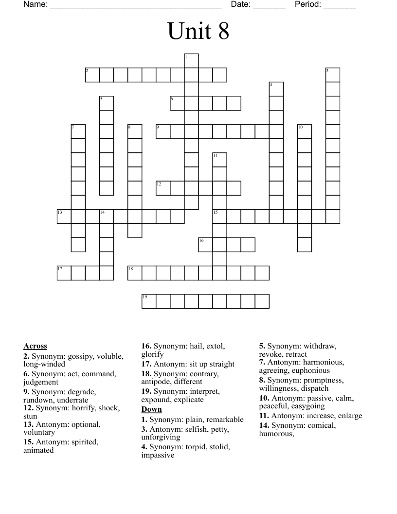 crossword clue impassive