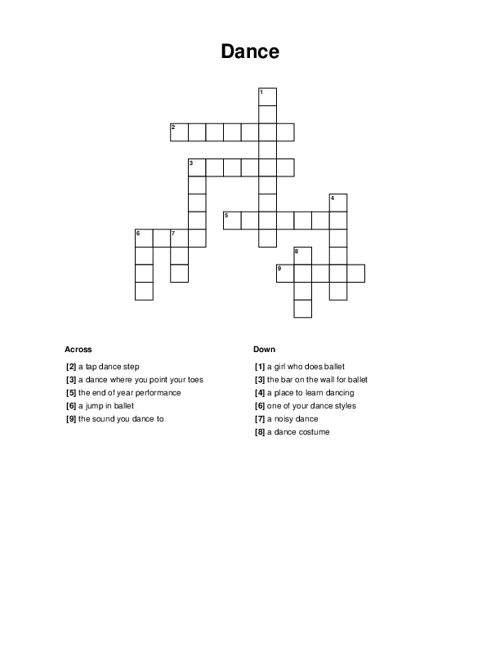 Upbeat Dance Crossword Puzzle Clue At Dwight Burke Blog Upbeat Dance Crossword Puzzle Clue At Dwight Burke Blog
