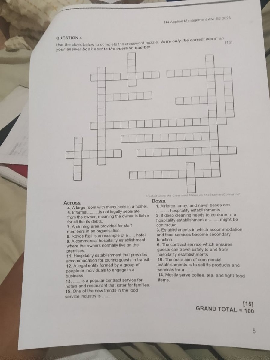 informal alliance crossword clue