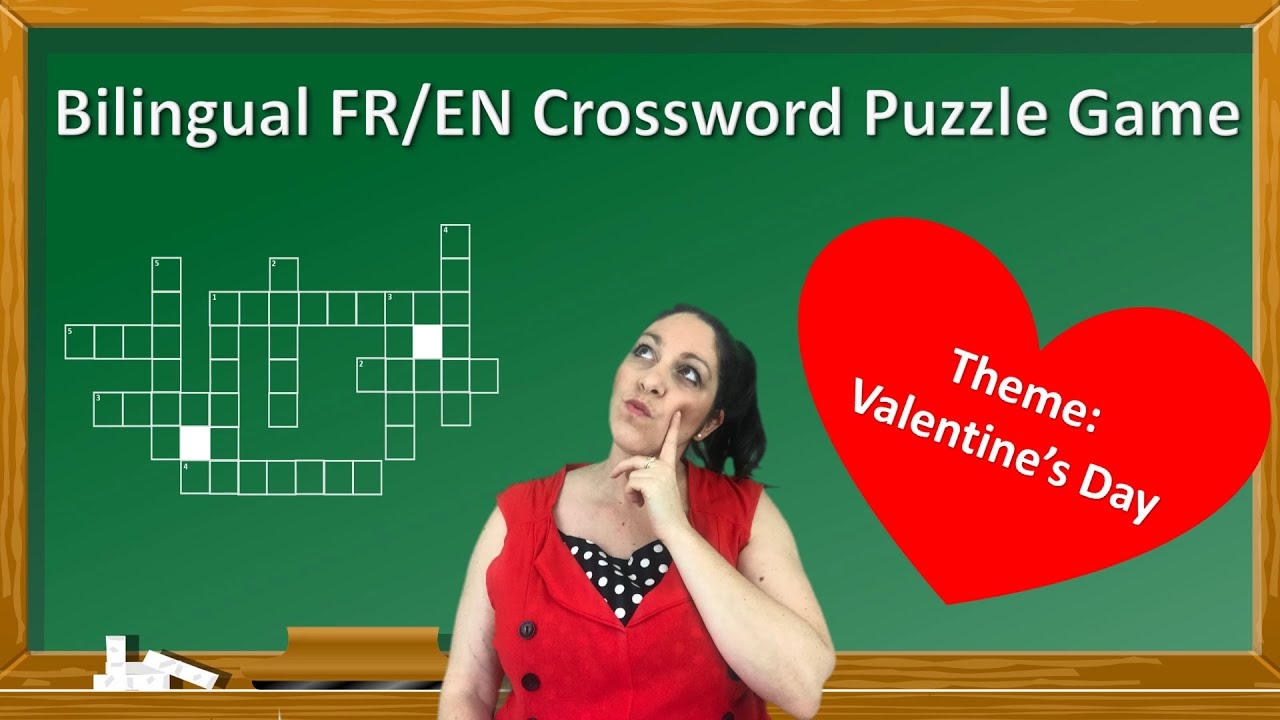 Valentine s Day Bilingual English French Crossword Puzzle Game Learn French Words Guessing Game YouTube