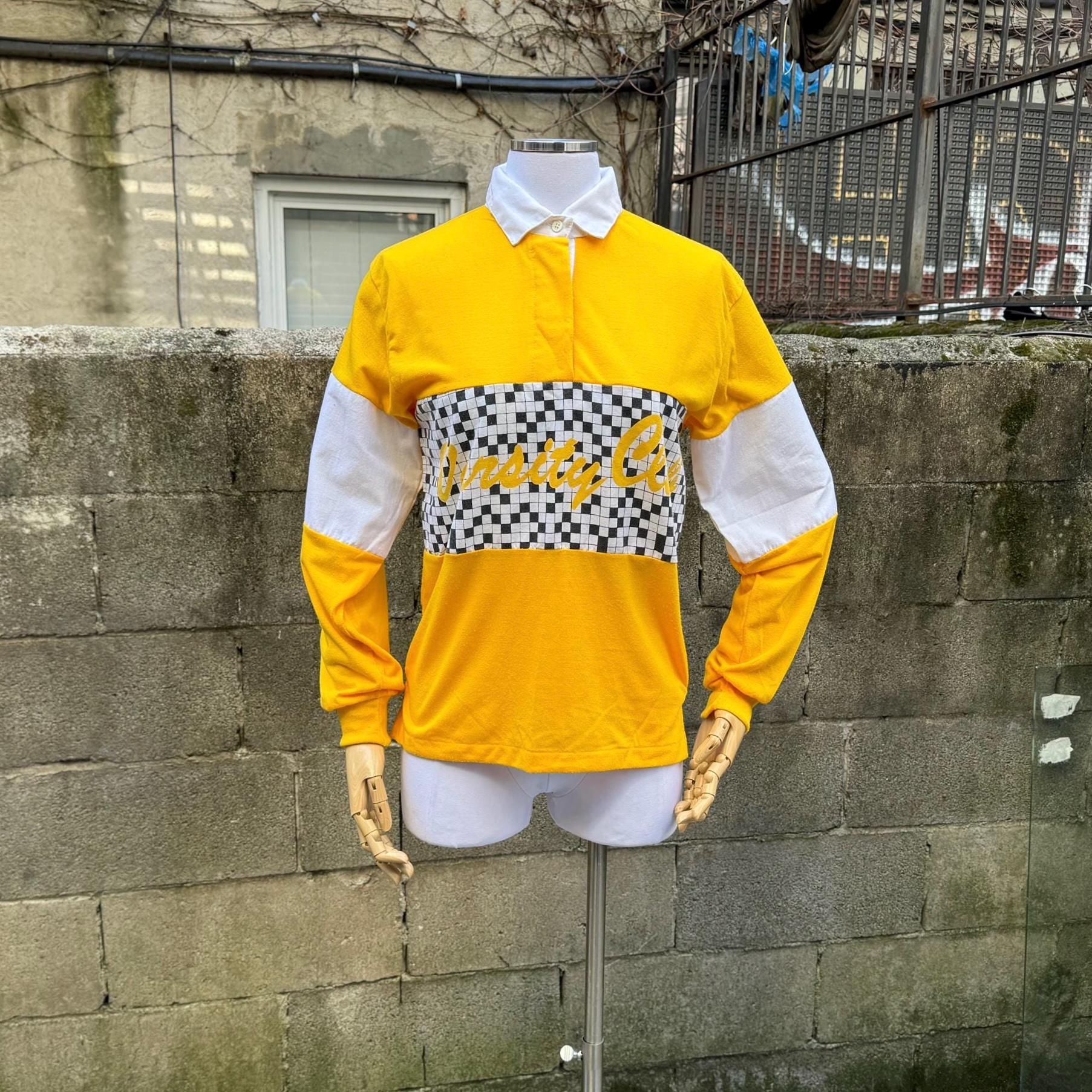 Varsity Club Crossword Shirt 1980s Sportswear Preppy Style Vintage Graphics Etsy