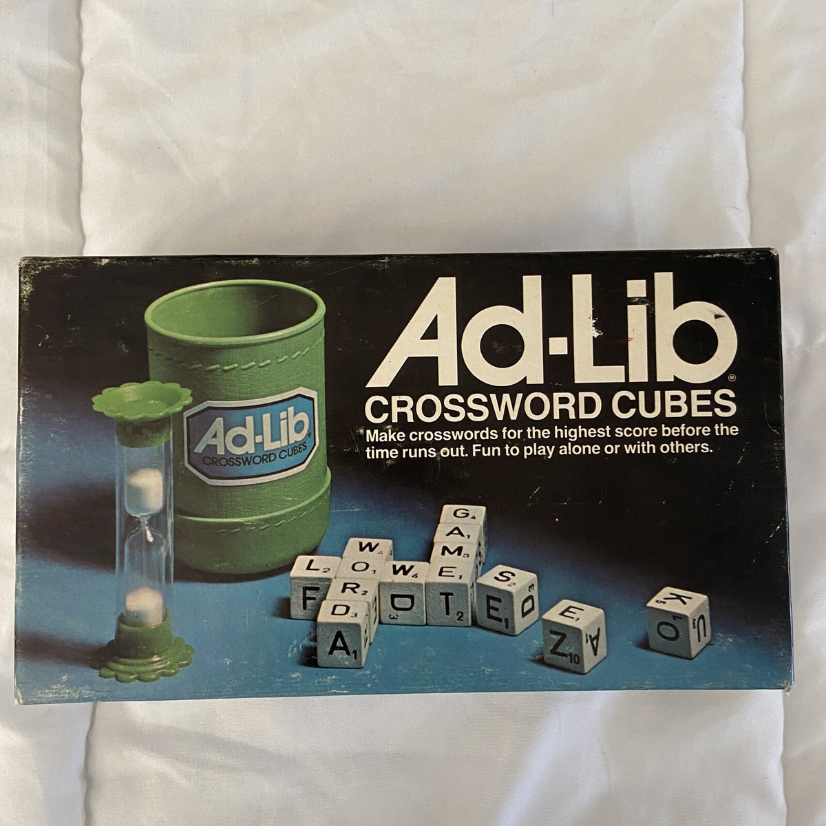 Vintage 1975 Ad Lib Crossword Cubes Dice Game By E S Lowe Milton Bradley EBay