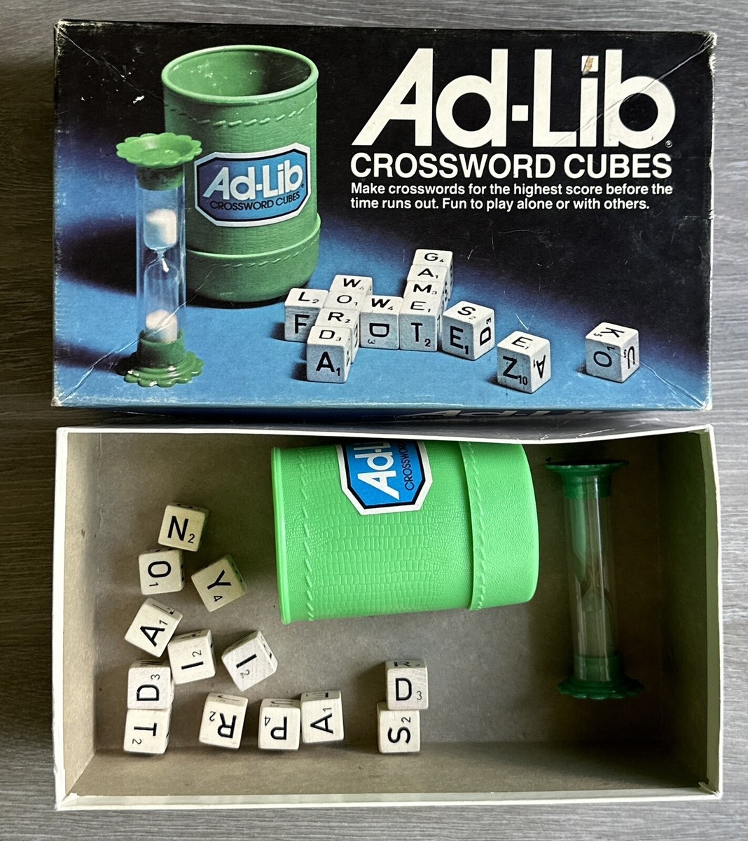 Vintage 1975 ES Lowe Milton Bradley AD LIB CROSSWORD CUBES Game 948 Complete EBay Vintage 1975 ES Lowe Milton Bradley AD LIB CROSSWORD CUBES Game 948 Complete EBay