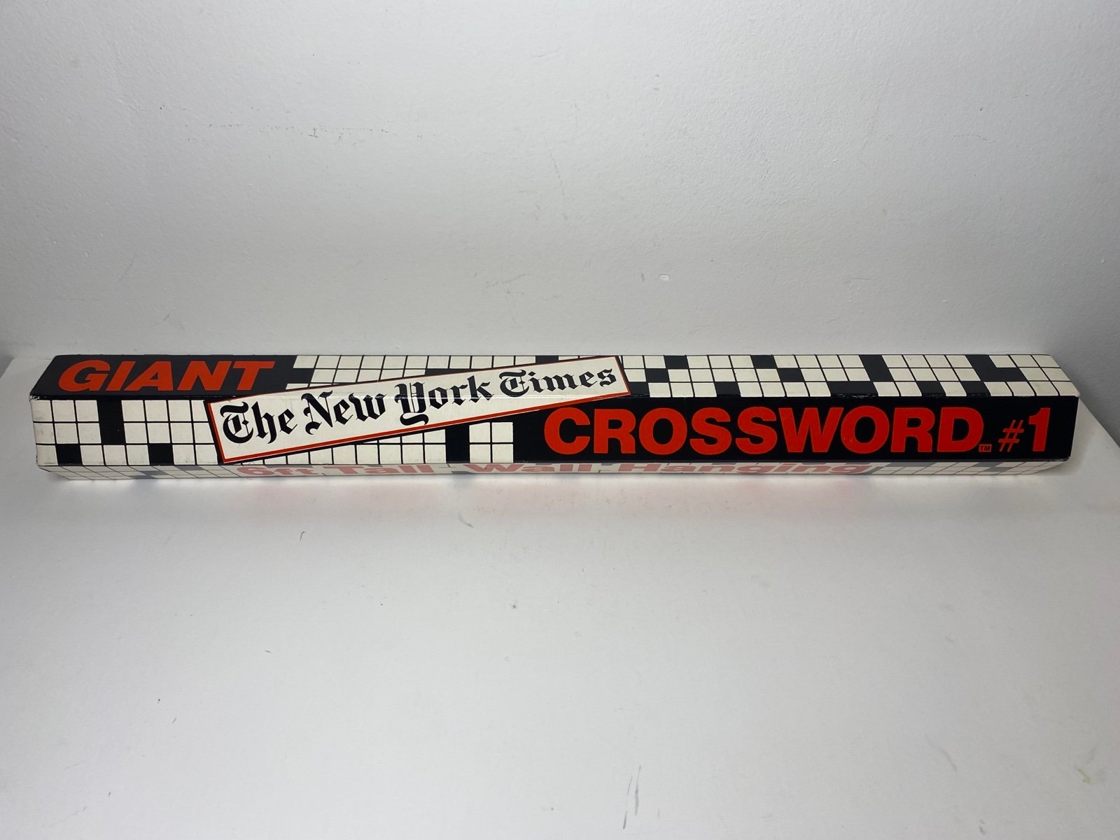 Vintage 1980 The New York Times Giant 6 Ft Crossword Puzzle Wall Hanging NYT