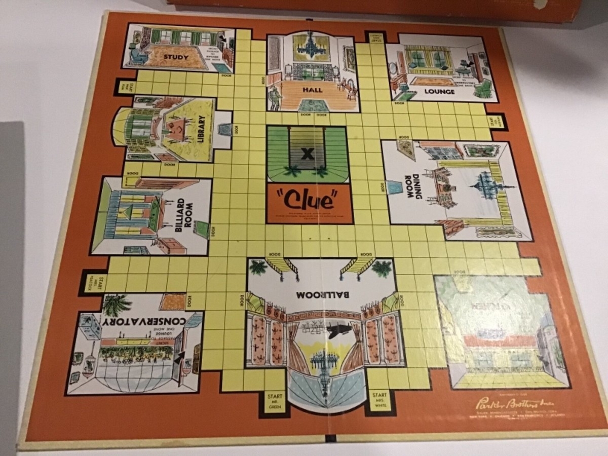 VINTAGE Clue Board Game 1956 Parker Brothers Inc Complete EBay VINTAGE Clue Board Game 1956 Parker Brothers Inc Complete EBay