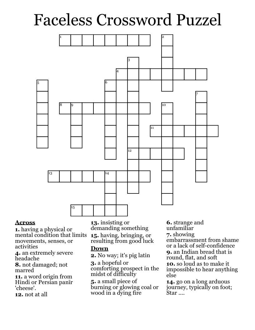no in pig latin crossword