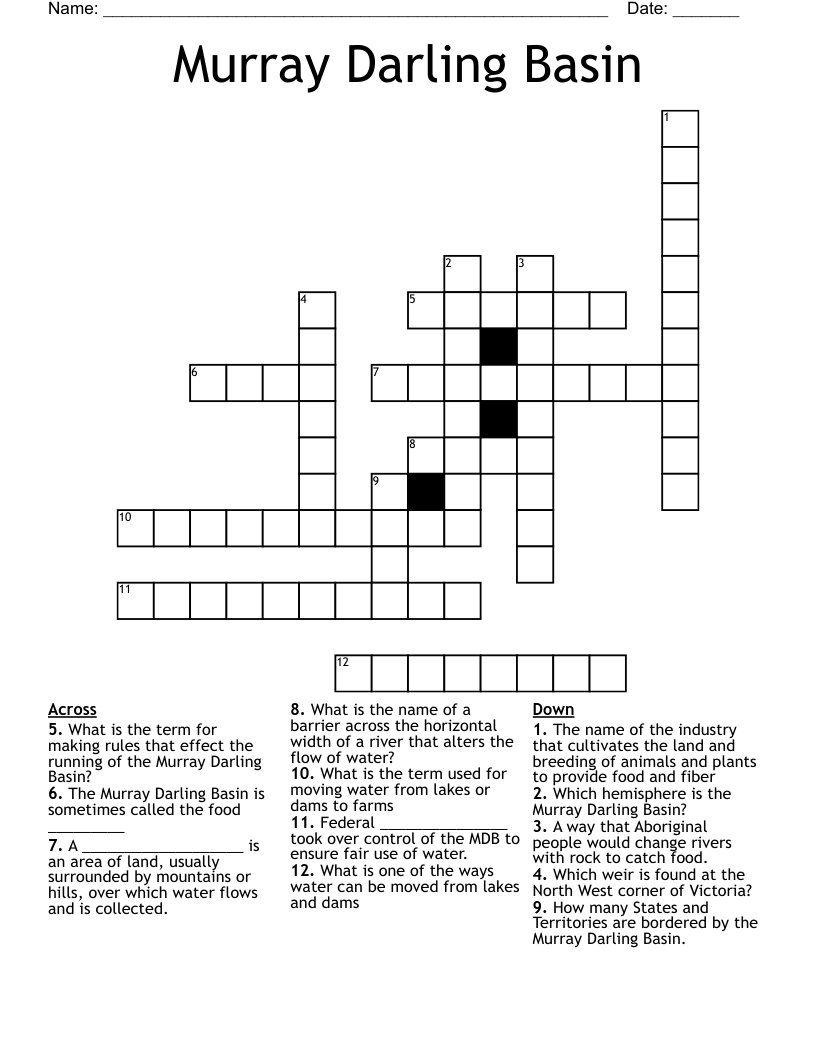 Water In The World Crossword WordMint Water In The World Crossword WordMint