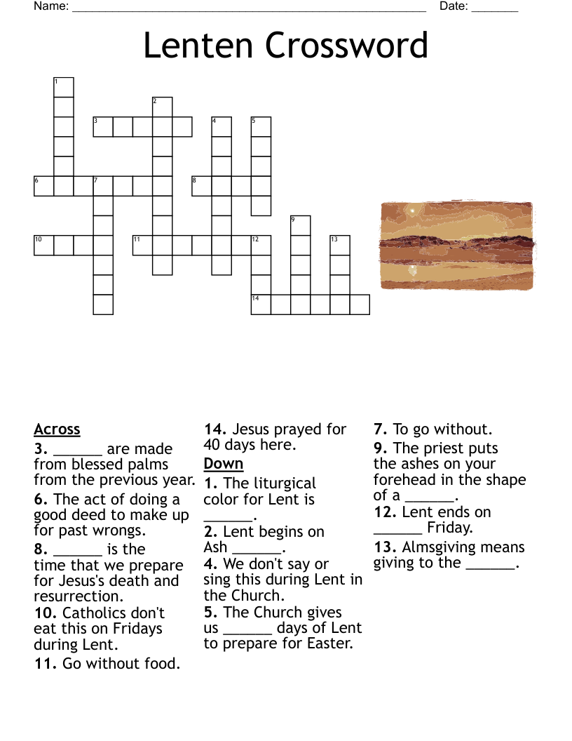 church recess crossword
