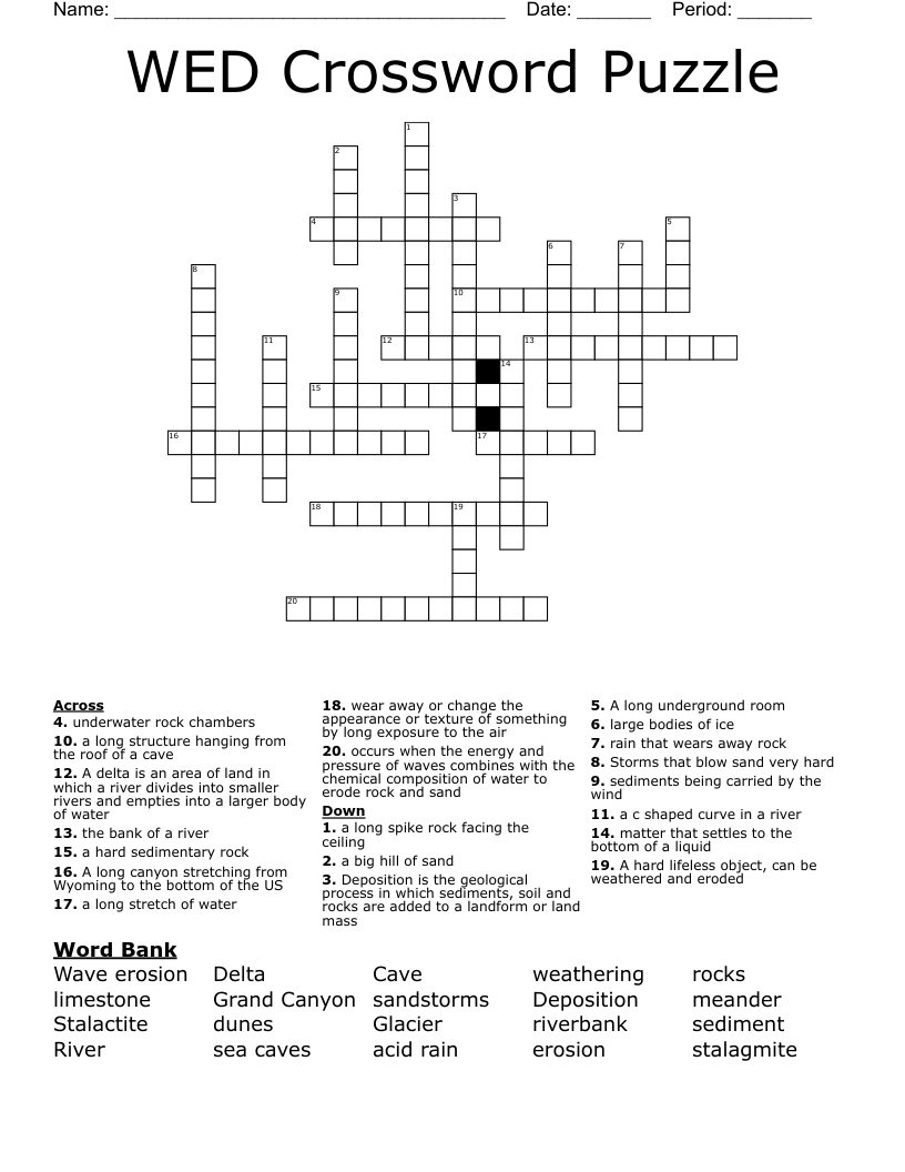 WED Crossword Puzzle WordMint WED Crossword Puzzle WordMint