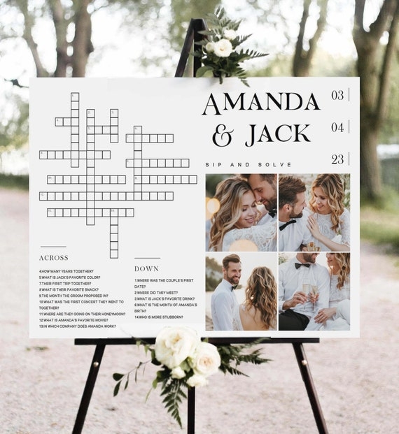 Wedding Crossword Puzzle 60 Photos Vianawedding