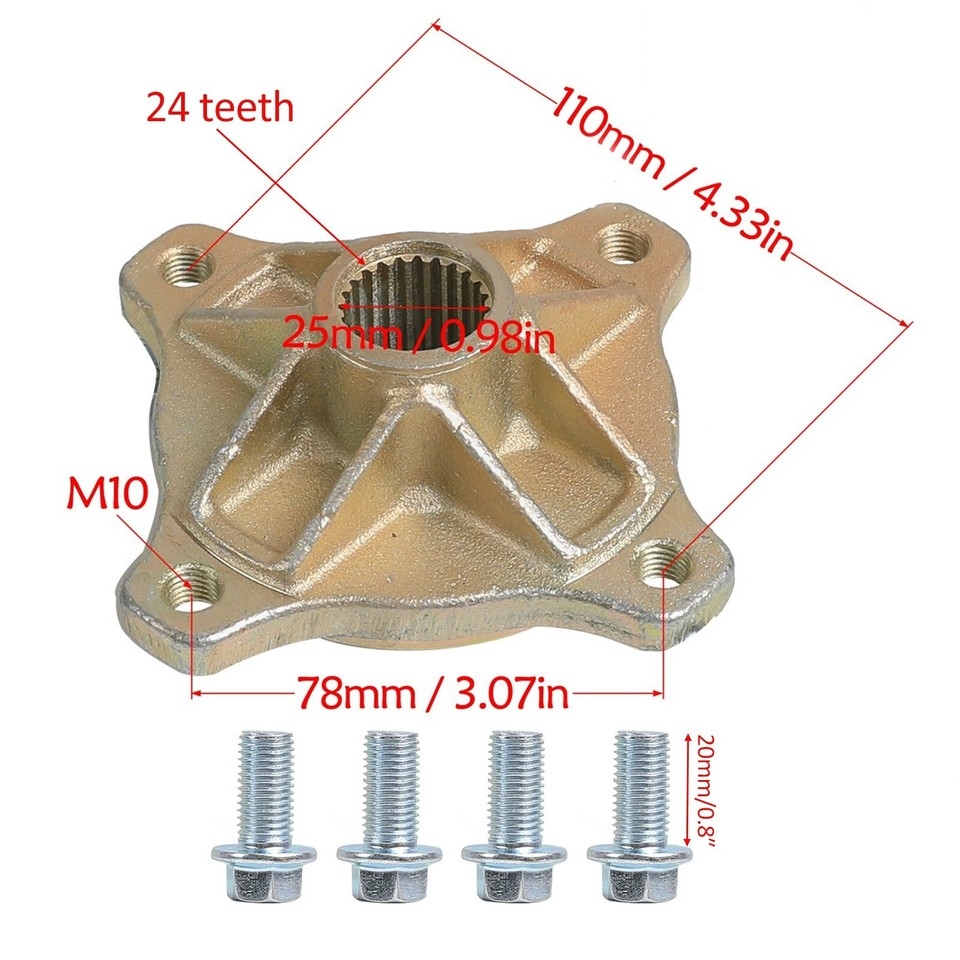 Wheel Hub Crossword Clue 24T Spline Rear Axle Wheel Hub For ATV Kart Silver Steel Alloy With Atv Steel Wheel