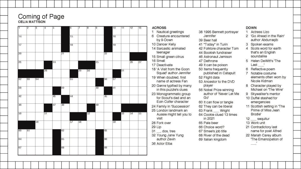 obscure crossword clue