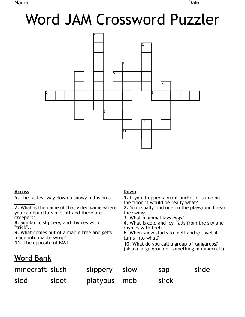 Word JAM Crossword Puzzler WordMint