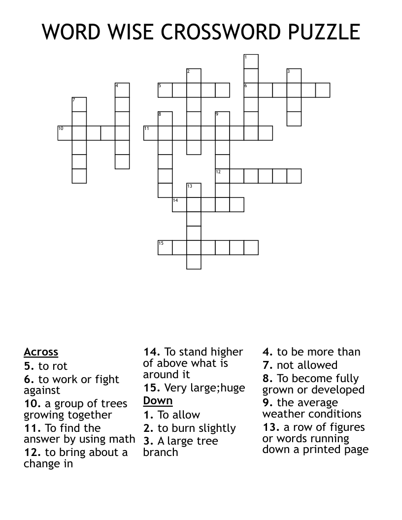 WORD WISE CROSSWORD PUZZLE WordMint WORD WISE CROSSWORD PUZZLE WordMint