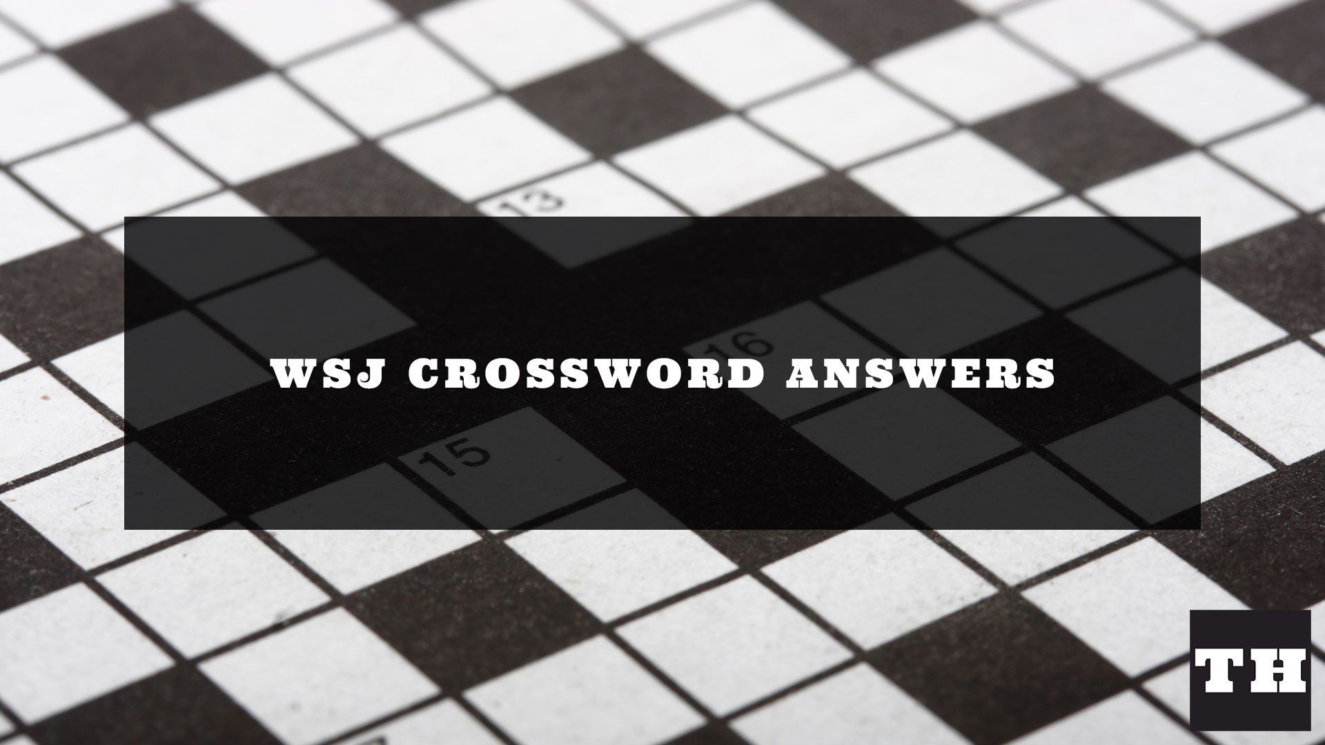wsj crossword puzzle answers